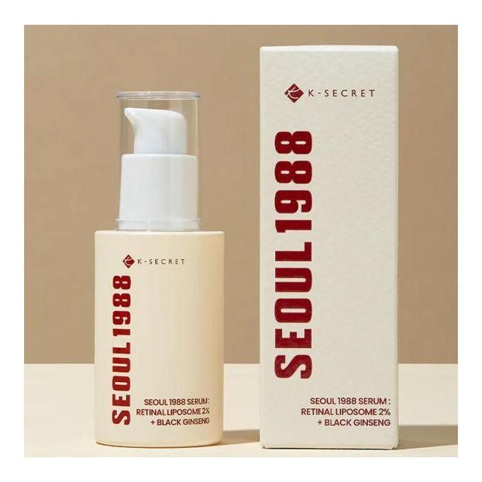 K-SECRET Seoul 1988 Retinal Liposome 2% + Black Ginseng Anti-Aging Serum 30ml - Wrinkles, Dark Spots & Firmness