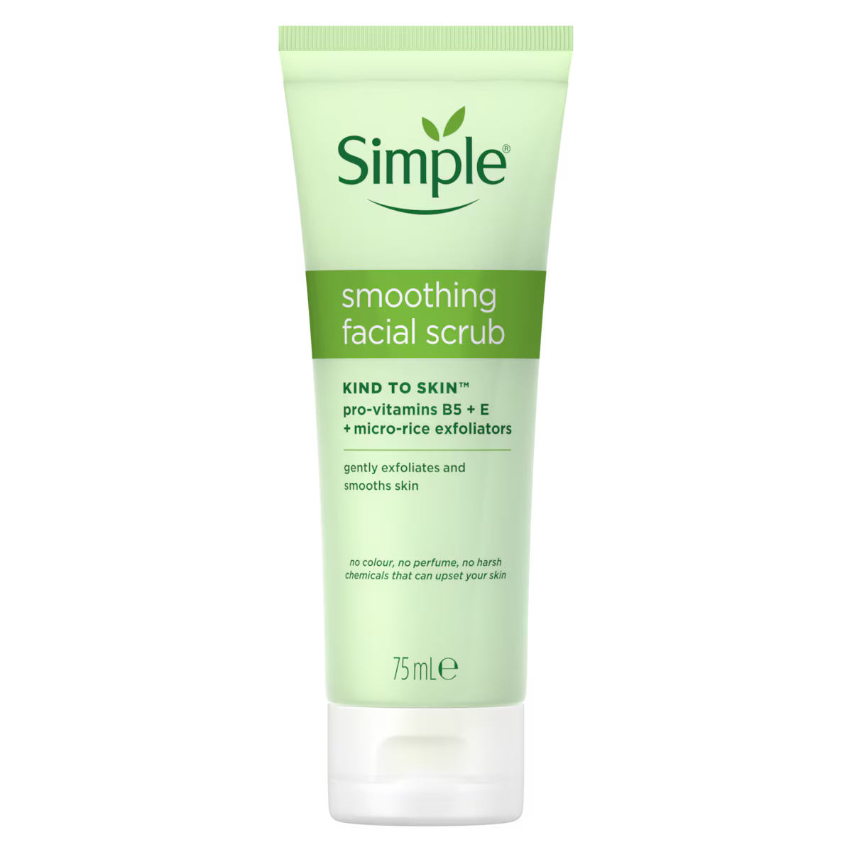 Simple Kind to Skin Smoothing Facial Scrub with Rice Granules - Gentle Exfoliation - 150ml