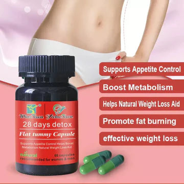 28 Days Detox and Flat Tummy Capsules – Natural Body Cleanse for Weight Loss and Flat Belly