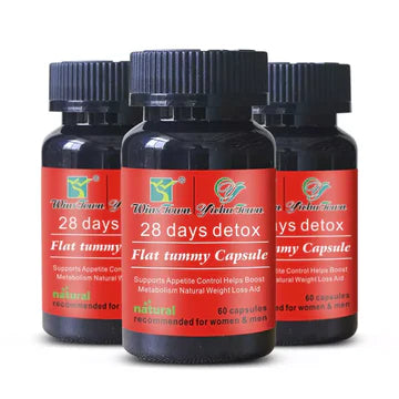 28 Days Detox and Flat Tummy Capsules – Natural Body Cleanse for Weight Loss and Flat Belly