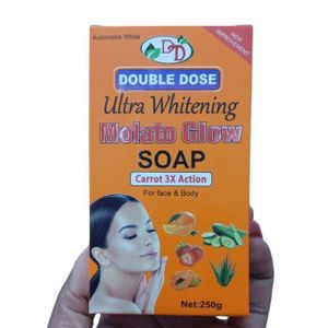 Molato Double Dose Ultra Whitening 5 Days Action Face & Body Soap - Moisturizing & Brightening - 200g