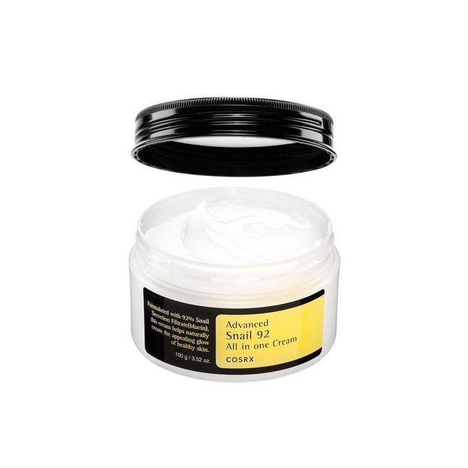 Cosrx Snail Mucin 92% Repair Cream - Daily Face Gel Moisturizer for Dry, Acne-Prone & Sensitive Skin