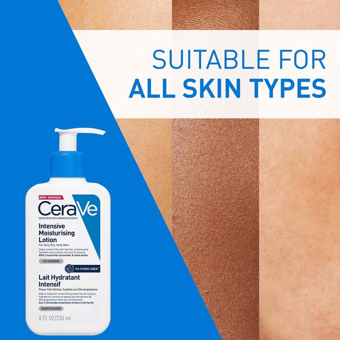 CeraVe Intensive Moisturizing Lotion 236ml - 72-Hour Hydration for Dry to Extra-Dry Skin