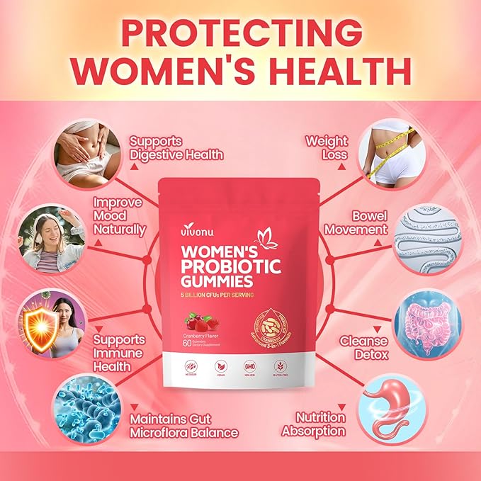 Women’s Probiotic Gummies Cranberry | Gut & Feminine Health