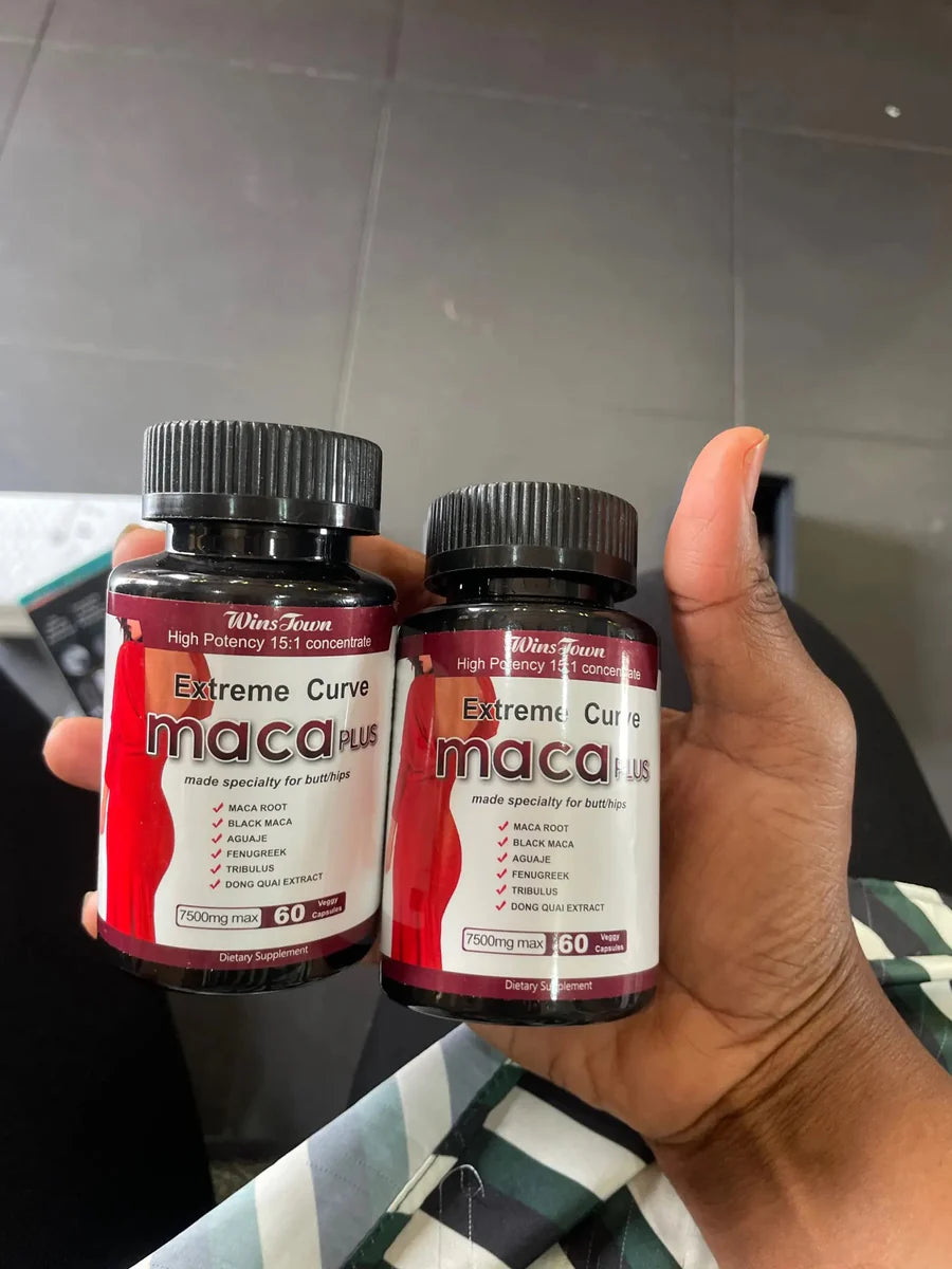 Extreme Curve Maca Plus Capsules (7500mg) | Dietary Supplement for Butt Enhanacement, Sexual Performance, Energy