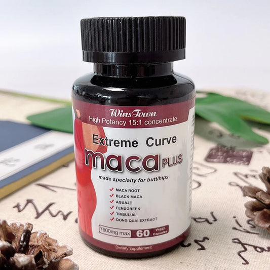 Extreme Curve Maca Plus Capsules (7500mg) | Dietary Supplement for Butt Enhanacement, Sexual Performance, Energy