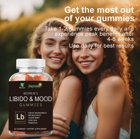 Libido & Mood Gummies for Women Ashwagandha Red Maca Root Chaste Berry