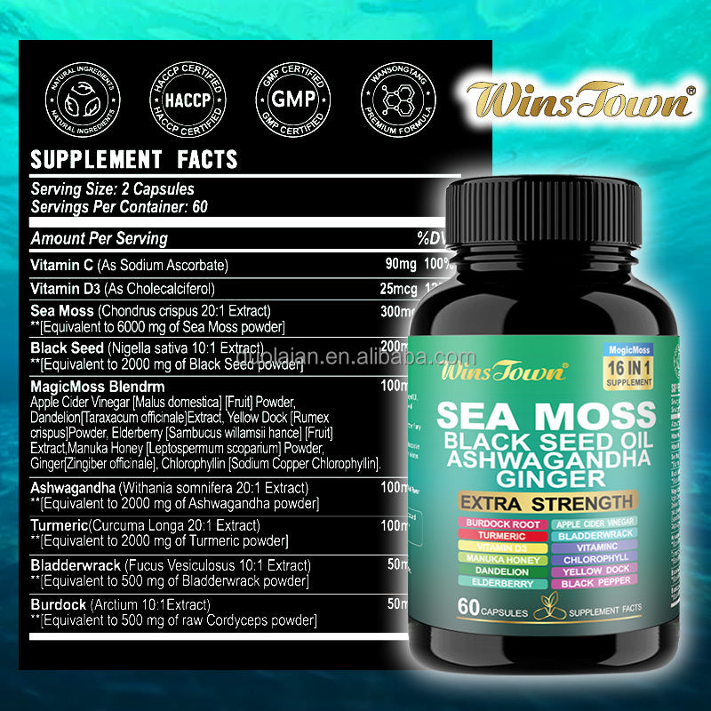Organic Irish Sea Moss Supplement Pills