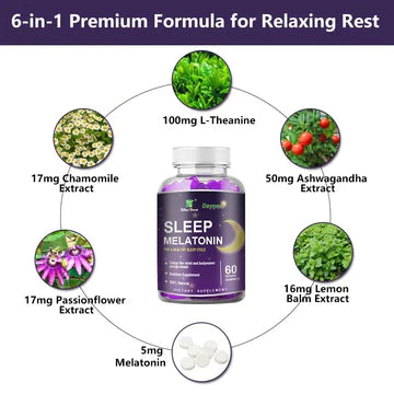 Daynee  Melatonin Gummies with L-Theanine and Ashwagandha
