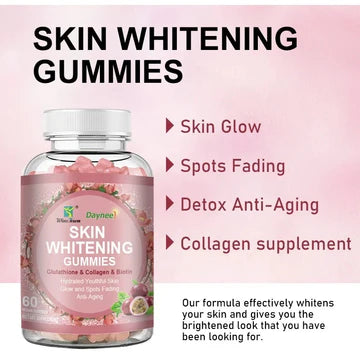 Skin Whitening Gummies with Glutathione and Collagen