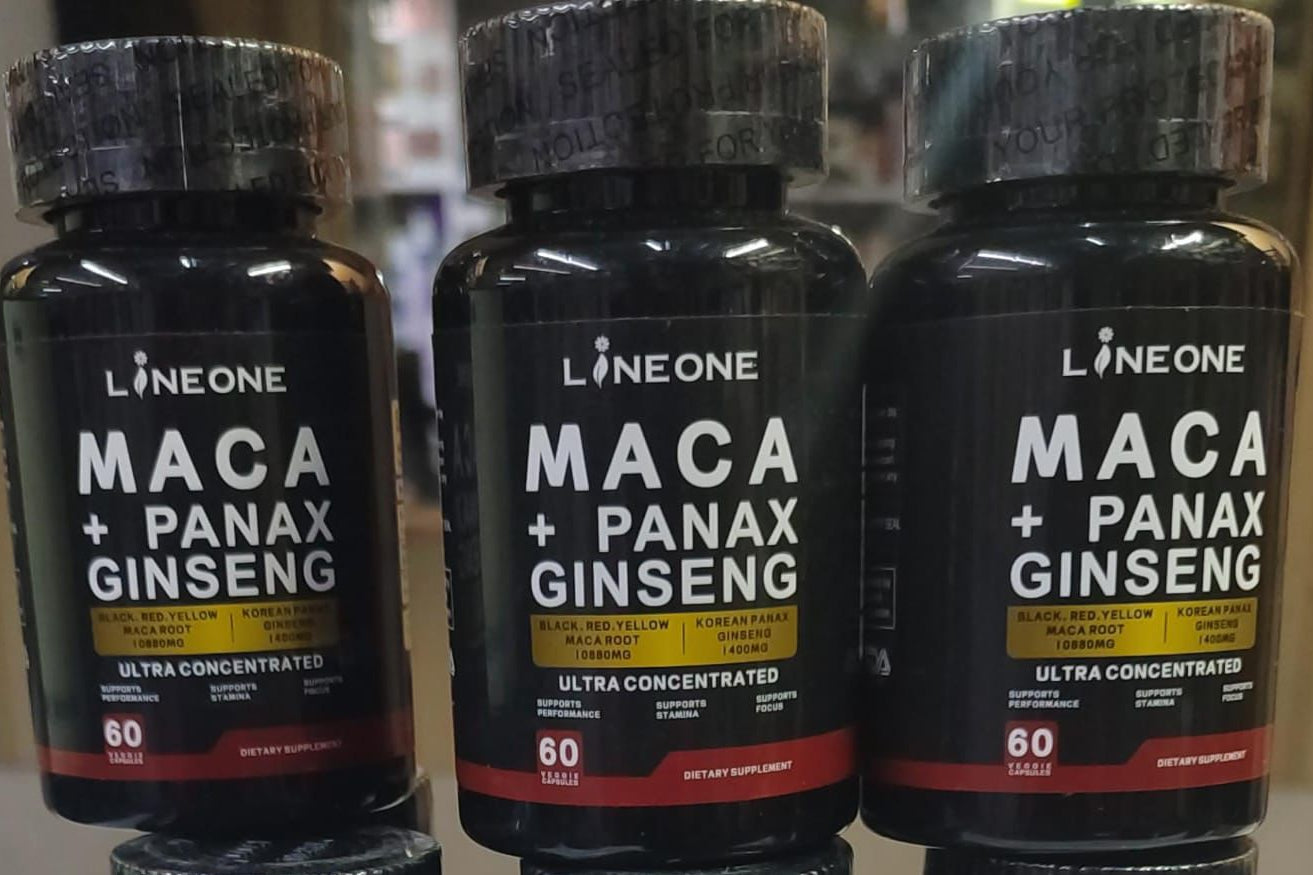 Ultra Concentrated Maca 10,000mg + Panax Ginseng 1,400mg - Energy, Stamina & Sexual Health - 60 Capsules