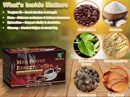 FARWIX Men's Herbal Energy Coffee - Instant Black Coffee with Maca, Tongkat Ali & Ginseng - 20 Sachets