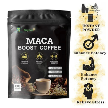 Maca Boost Coffee with  Tongkat Ali | Instant Coffee for Stamina, Energy, Focus, and Endurance