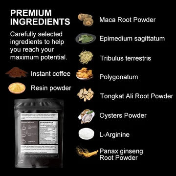 Maca Boost Coffee with  Tongkat Ali | Instant Coffee for Stamina, Energy, Focus, and Endurance