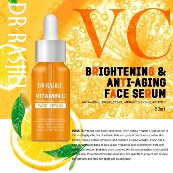 Dr. Rashel Vitamin C Brightening & Anti-Aging Facial Serum with Hyaluronic Acid - 50ml