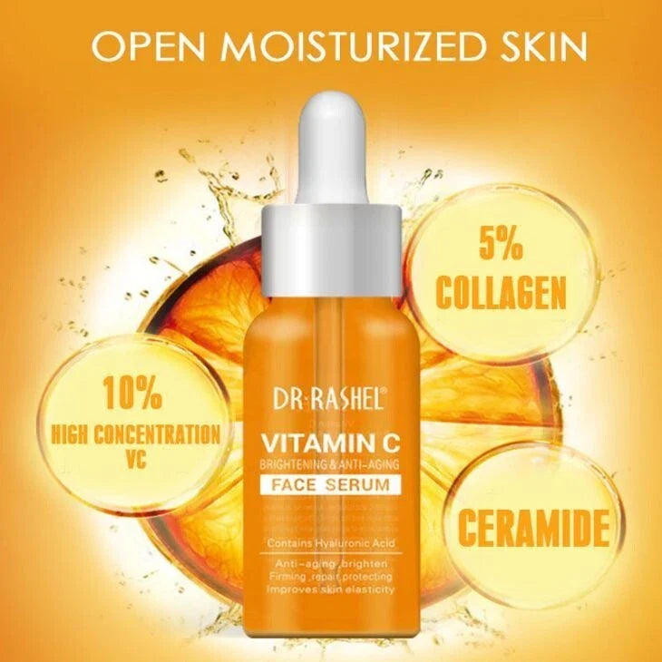 Dr. Rashel Vitamin C Brightening & Anti-Aging Facial Serum with Hyaluronic Acid - 50ml