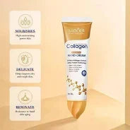 SADOER Collagen Anti-Aging Hand Cream with Hyaluronic Acid & Niacinamide - Softens & Smooths Dry Hands